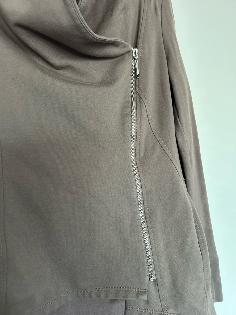 White House Black Market asymmetrical cowl-neck jacket sz 4 - Picture 4 of 15